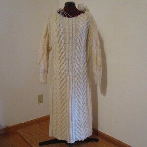 Hand Made OOAK Ivory Wool Sweater Dress (in progress)